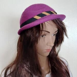 Vintage 60s‎ bright purple fedora